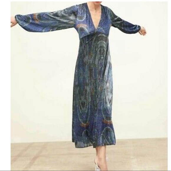 zara limited edition metallic thread dress